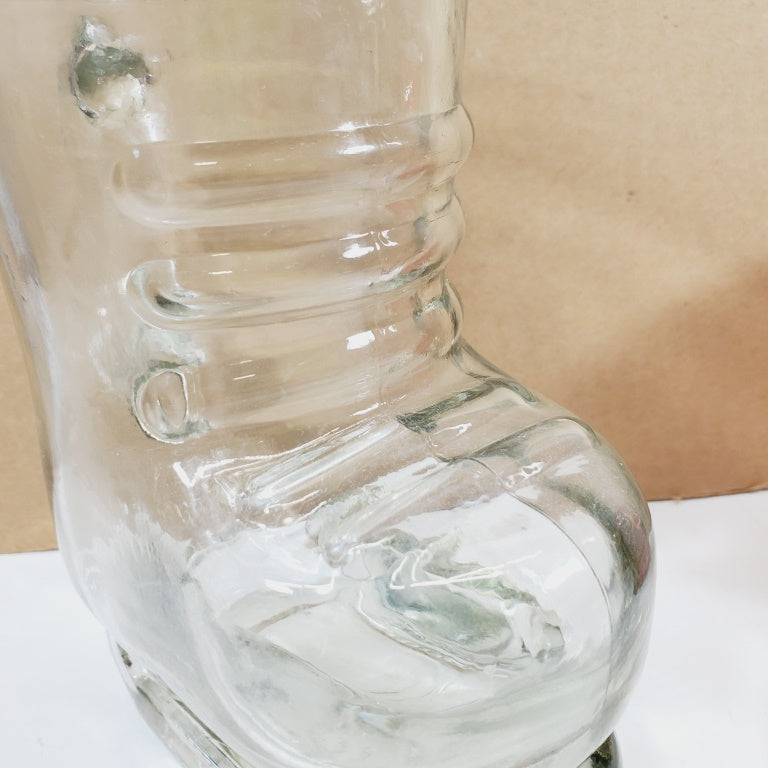 Vintage Large Hockey Skate Beer Glass Final Touch Brand