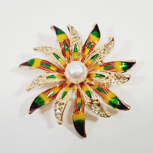 Colorful Flower Brooch