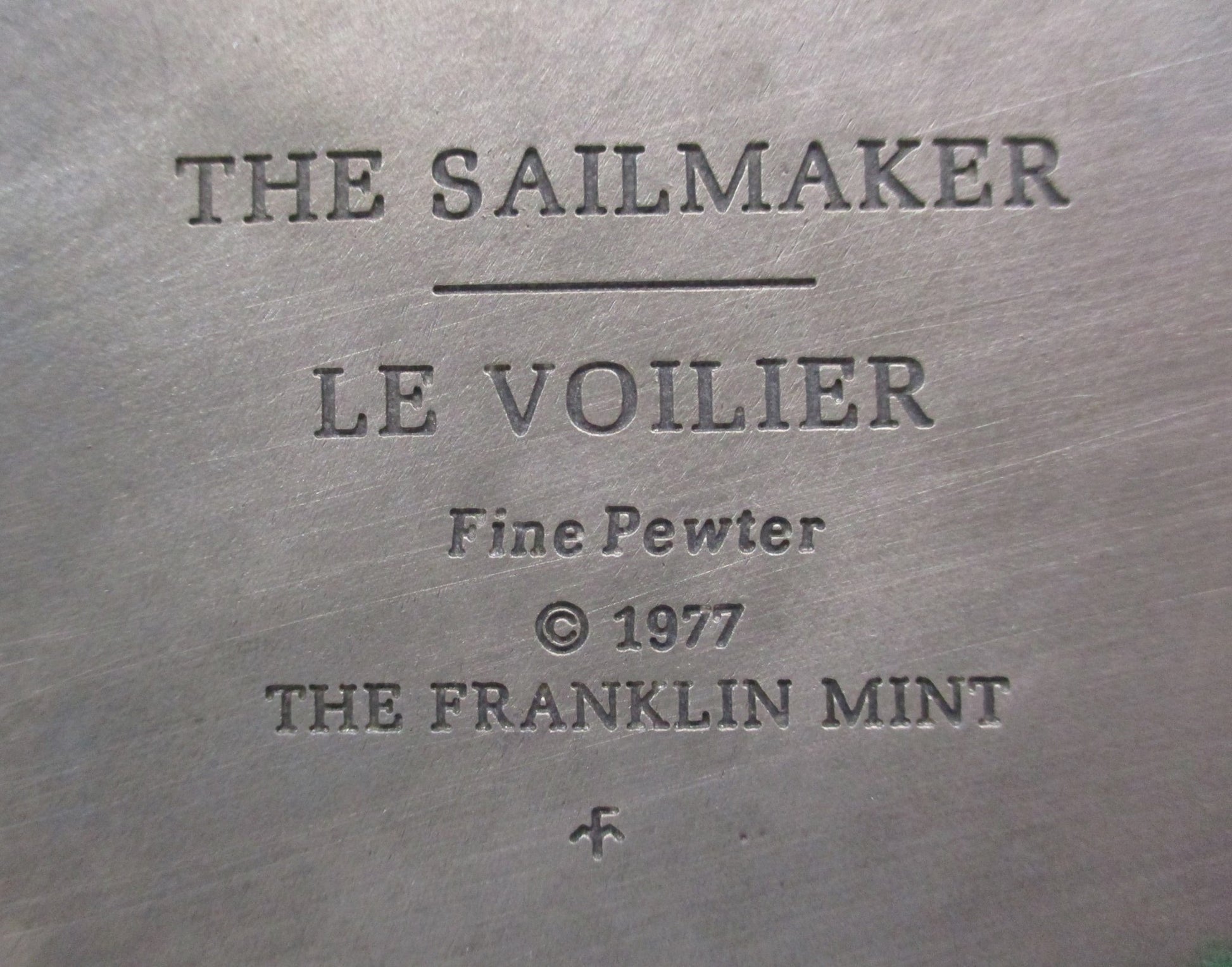 1977 Pewter The Sailmaker Figurine Franklin Mint (74724 - Cactus Jax Unique Collectibles