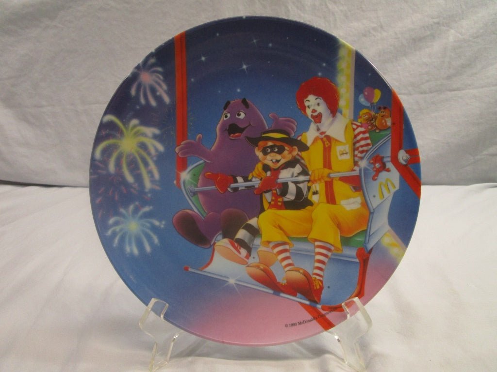 1993 McDonald's Plate Grimace HamBurglar and Ronald (82622) 10" - Cactus Jax Unique Collectibles