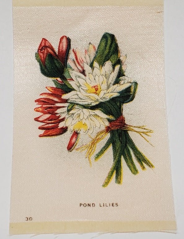 4 Antique Printed Tobacco Silks Flowers CIRCA Early 1900's [92038 - Cactus Jax Unique Collectibles
