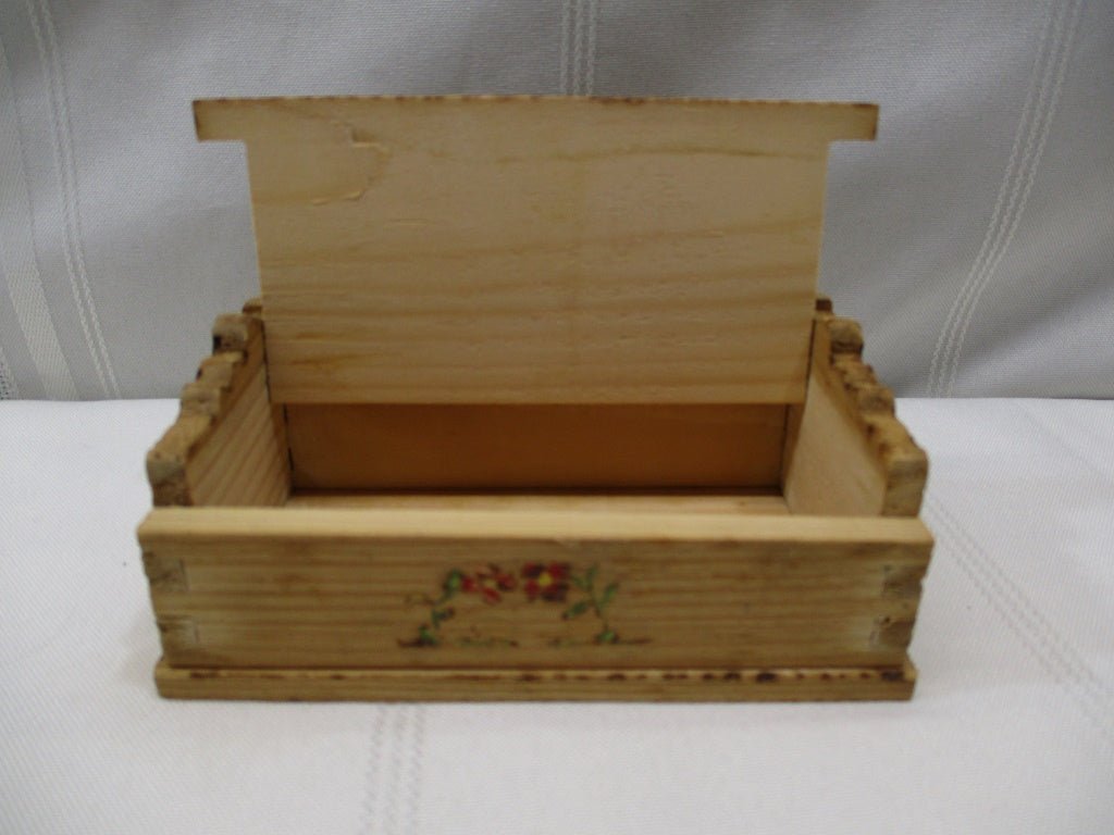 Antique Hinged Lidded Antique Box Folk Art Prayer Box (74638 - Cactus Jax Unique Collectibles