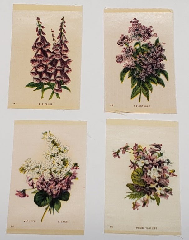Antique Printed Tobacco Silks Flowers CIRCA Early 1900's [92039 - Cactus Jax Unique Collectibles