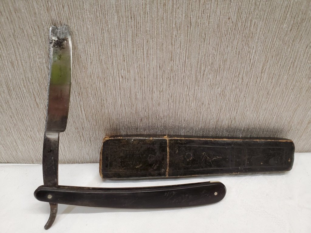 Antique Straight Razor With Case by Preist & Co. Maker from London, England [34336 - Cactus Jax Unique Collectibles