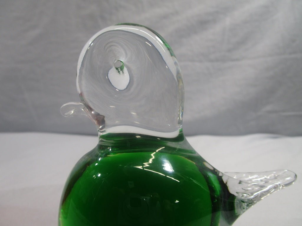 Art Glass Bird Green & Clear (82377 - Cactus Jax Unique Collectibles