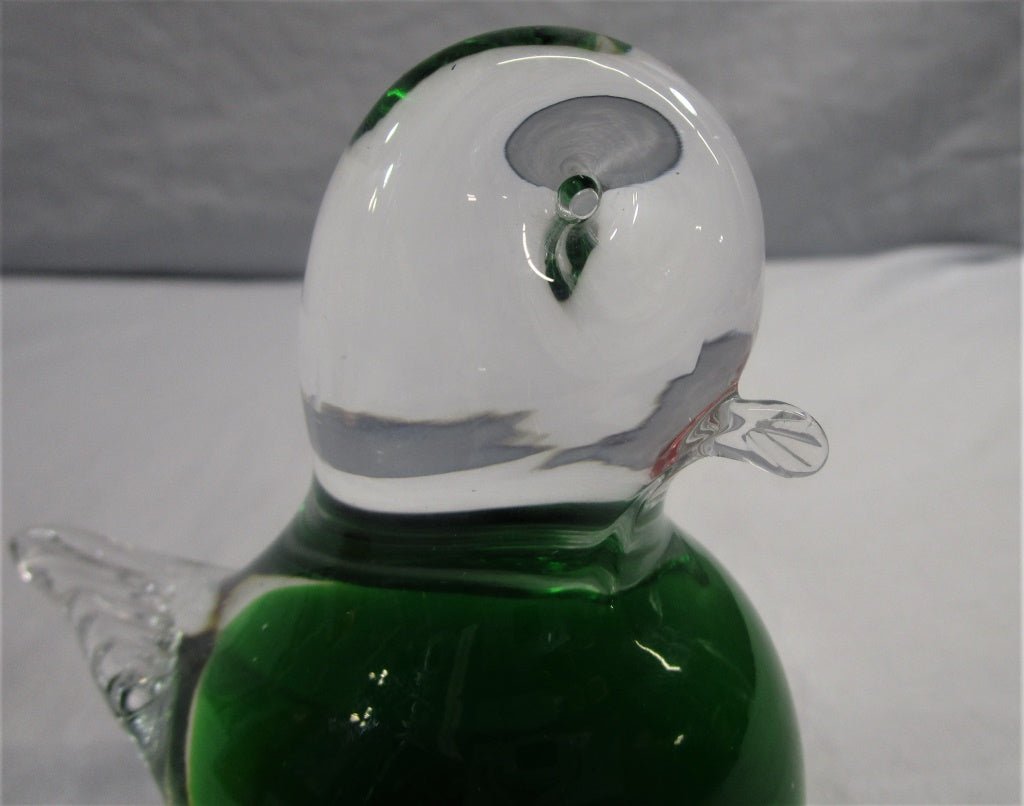 Art Glass Bird Green & Clear (82377 - Cactus Jax Unique Collectibles