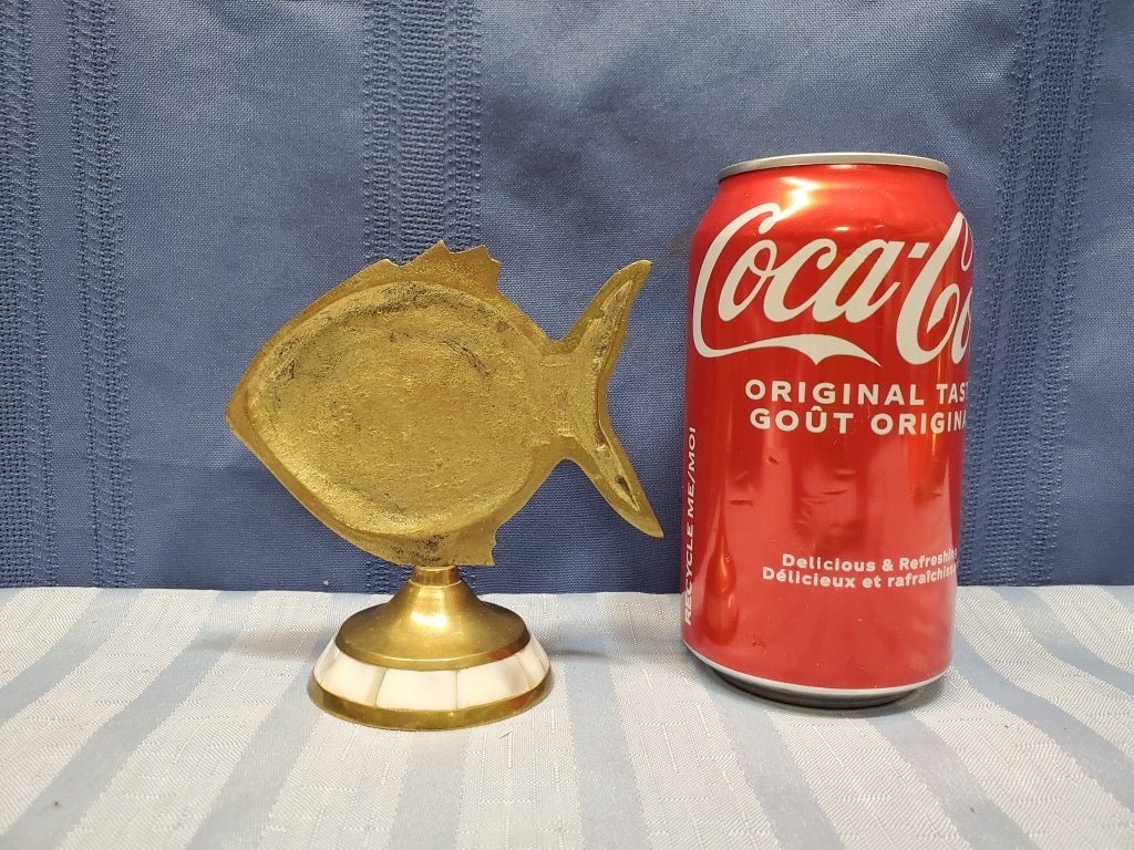Brass and Mother of Pearl Fish Candle Holder (34468) - Cactus Jax Unique Collectibles