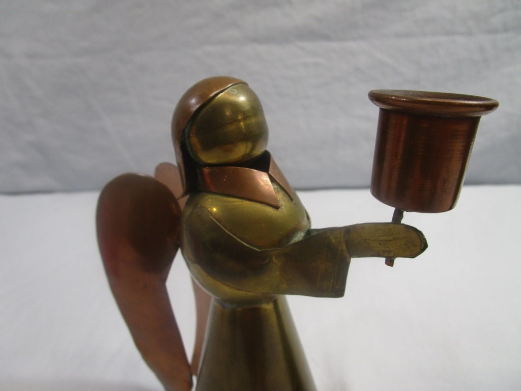 Brass & Copper Angel Candle Holders (82399) - Cactus Jax Unique Collectibles