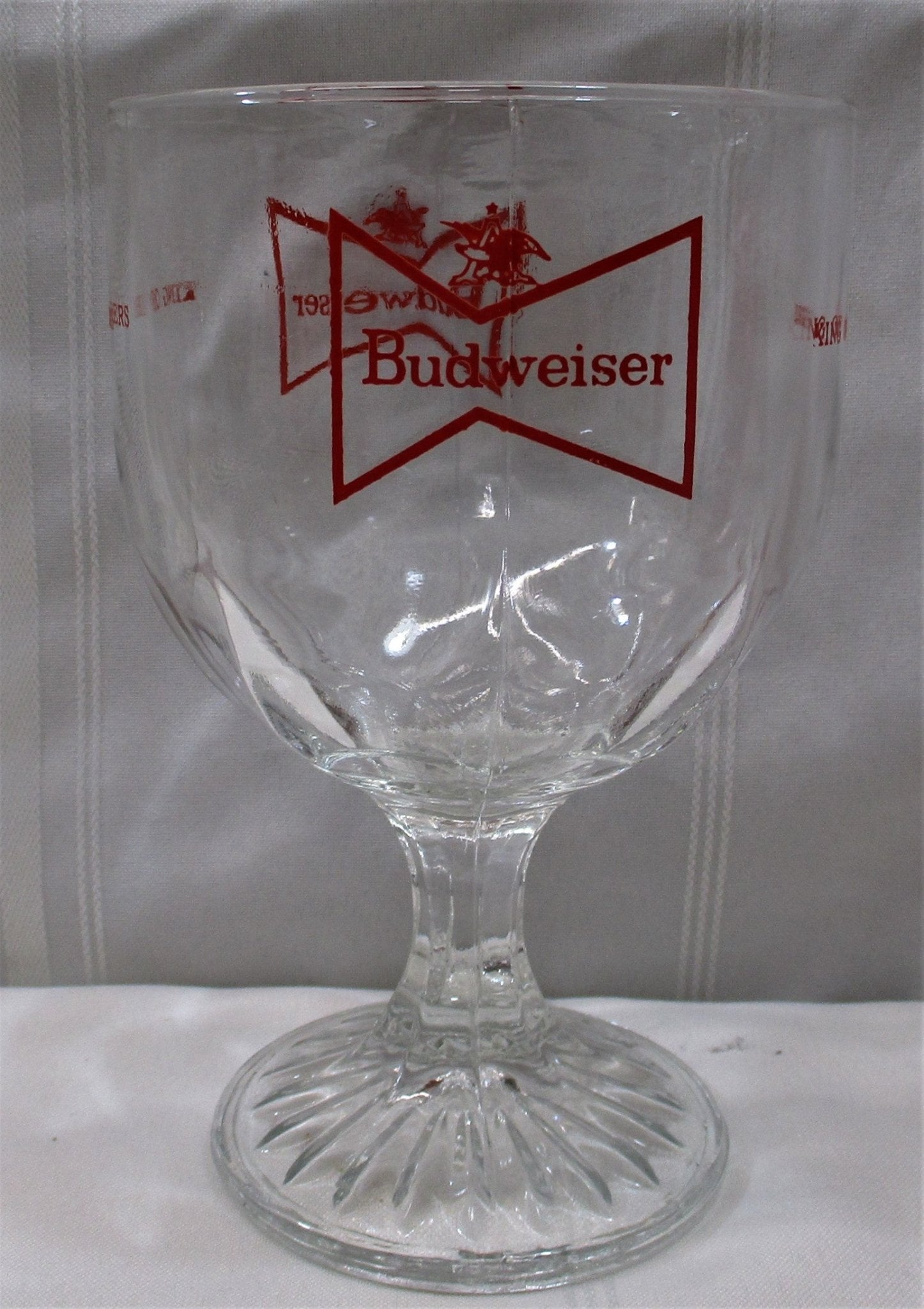 Budweiser King of Beers Pedestal Beer Glass [74685 - Cactus Jax Unique Collectibles