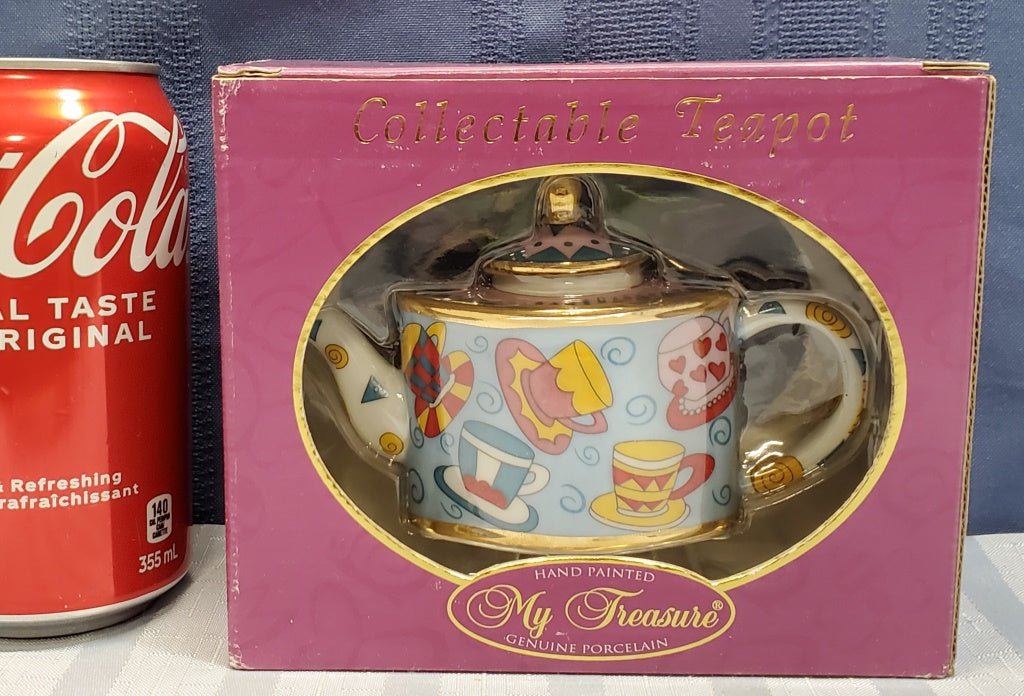 Collectable Miniature Teapot Hand Painted in Original Box [34415 - Cactus Jax Unique Collectibles
