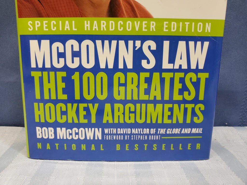 Hard Cover Book McCown's Law 100 Greatest Hockey Arguements Signed by Author Numbered 242/1500 [34470 - Cactus Jax Unique Collectibles