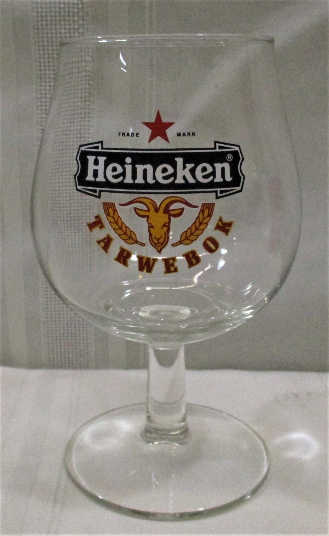 Heineken Tarwebok Stemmed Silkscreened Beer Glass [74682 - Cactus Jax Unique Collectibles
