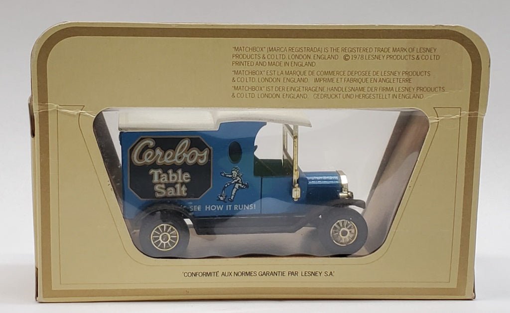 Matchbox Models of Yesteryear Y-3 1912 Ford Model T Cerebos Table Salt IN BOX [107 - Cactus Jax Unique Collectibles