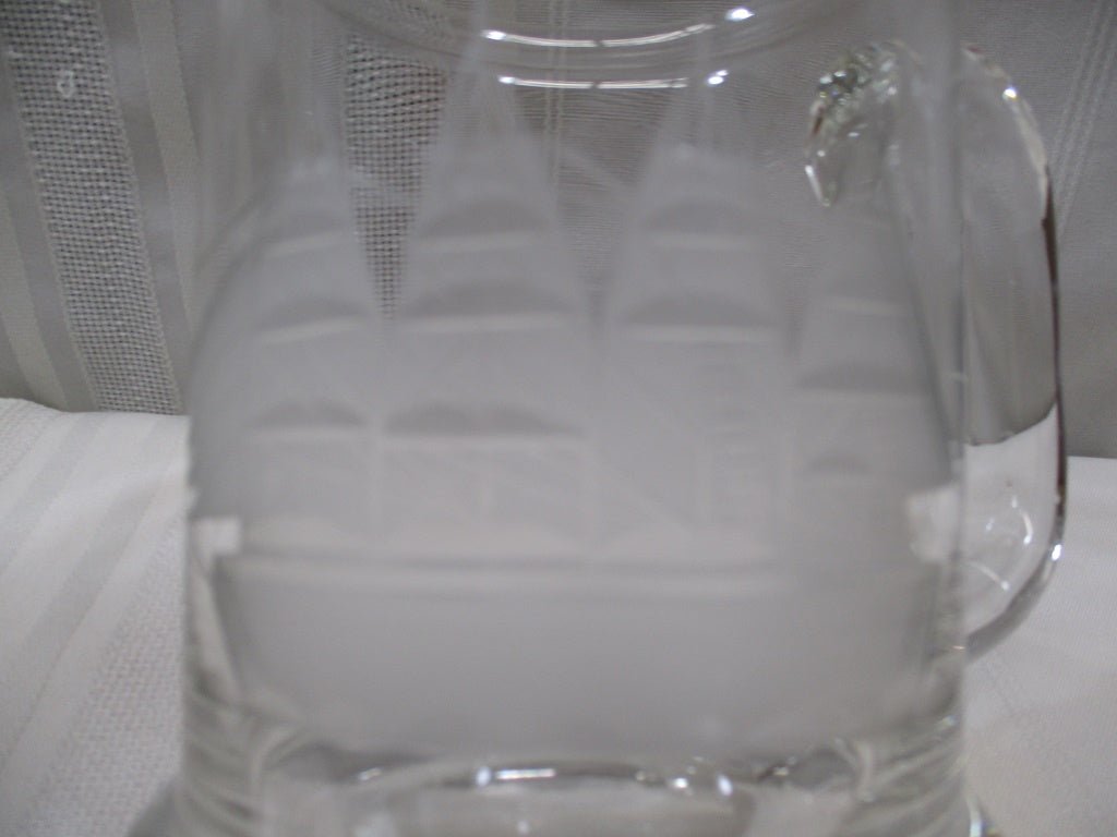 Nautical Ship Etched Crystal Beer Mug (74660 - Cactus Jax Unique Collectibles