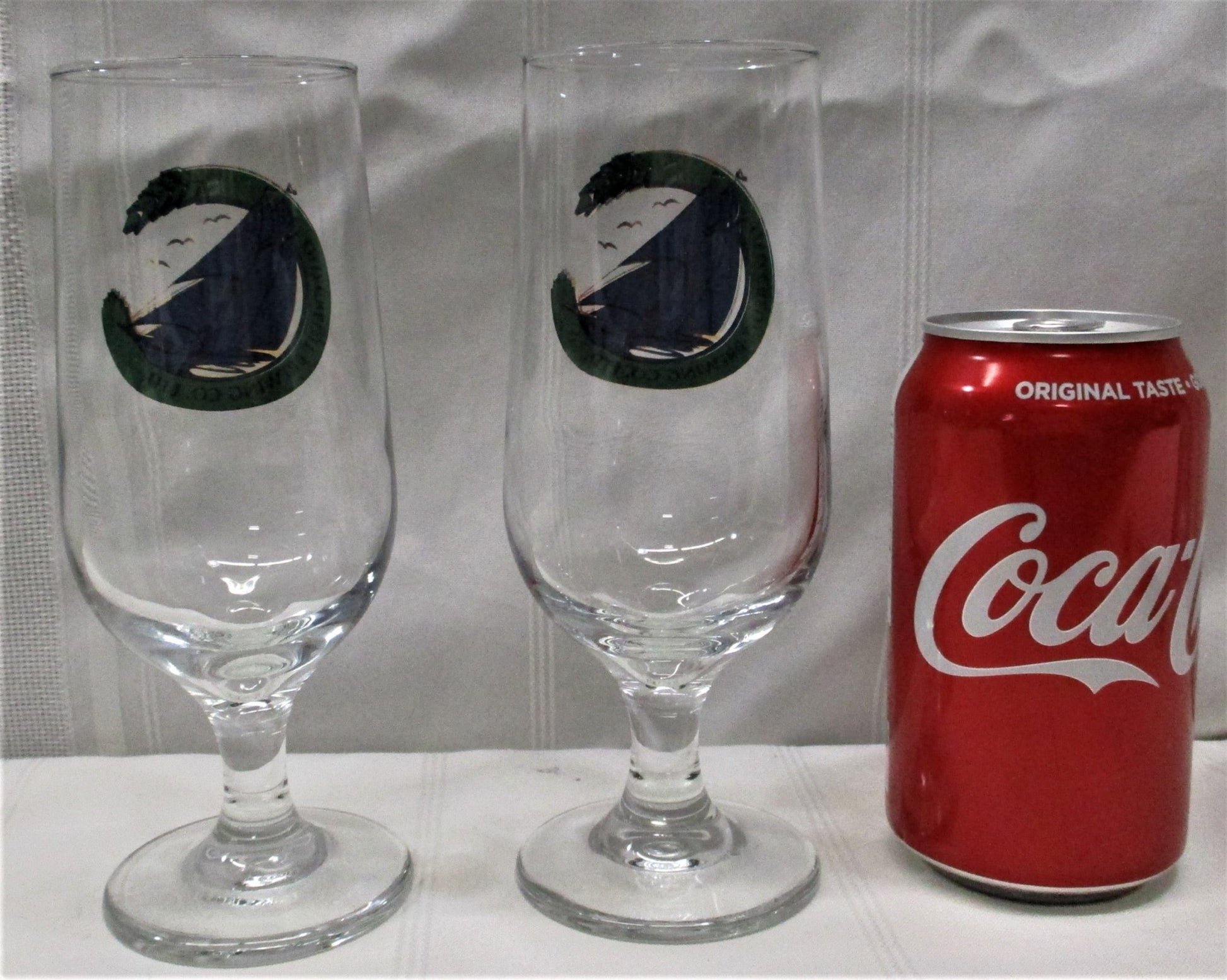 Set of 2 Old Credit Brewing Co. Ltd. Pedestal Beer Glasses (74706 - Cactus Jax Unique Collectibles