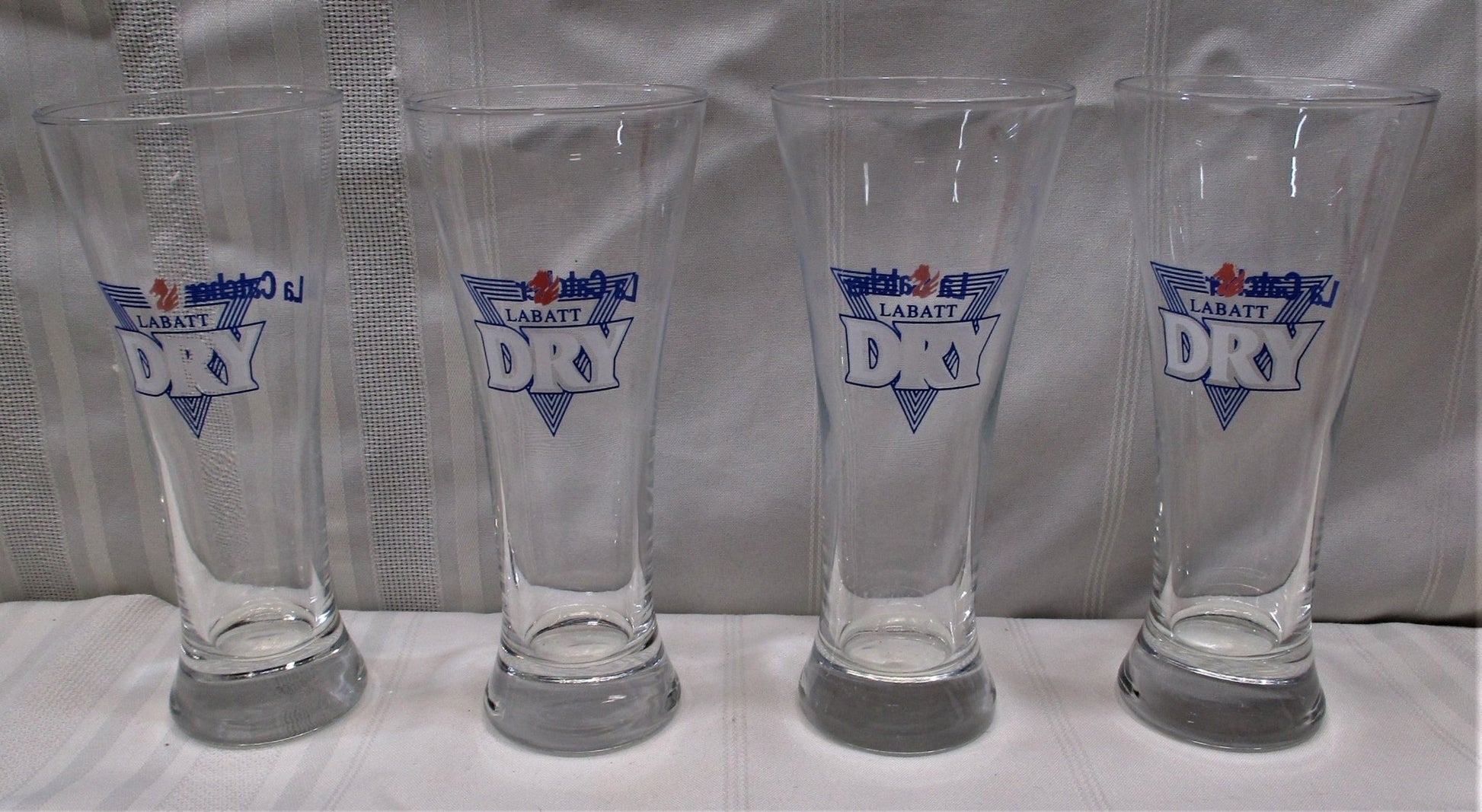 Set of 4 Labatt's Dry Beer Glasses (74705 - Cactus Jax Unique Collectibles