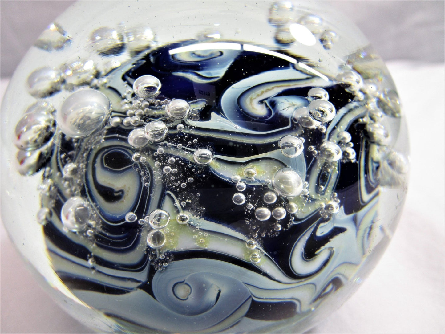 Signed Swirl Art Glass Paperweight [82319 - Cactus Jax Unique Collectibles