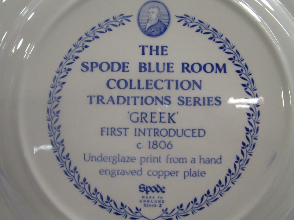 Spode Blue Room Transfer Plate (82603) 10" Greek - Cactus Jax Unique Collectibles