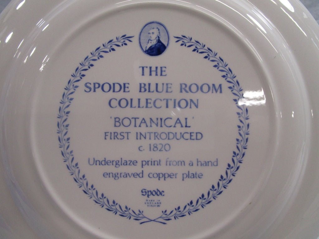 Spode Blue Room Transfer Plate (82604) 10" Botanical - Cactus Jax Unique Collectibles