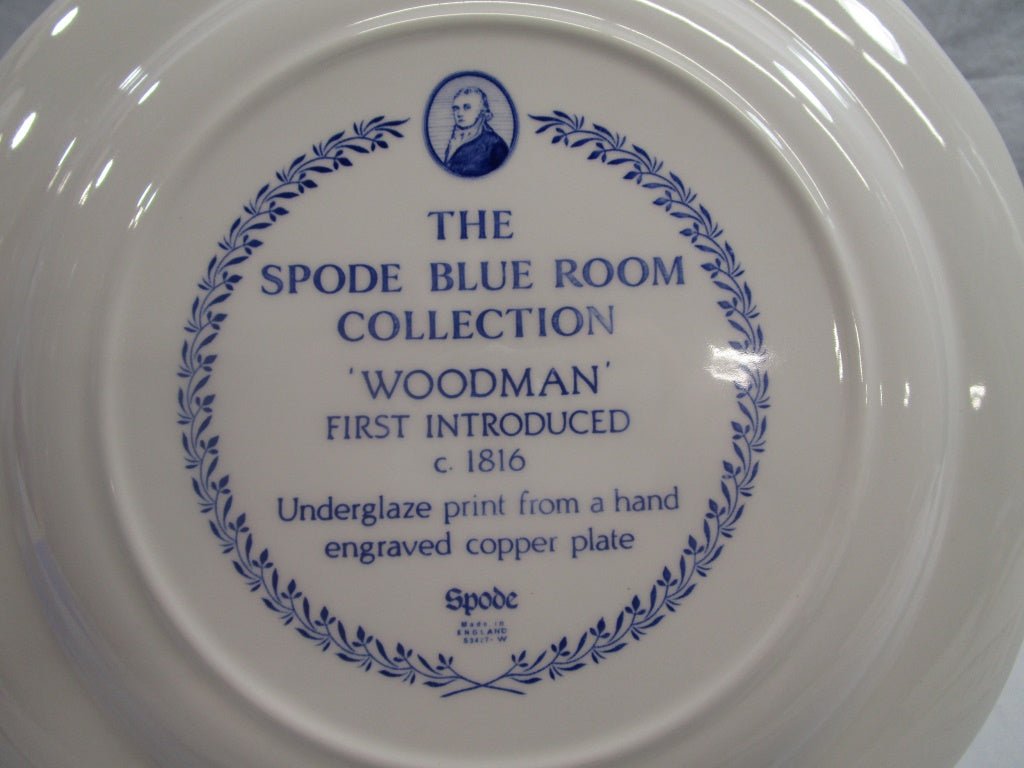 Spode Blue Room Transfer Plate (82605) 10" Woodman - Cactus Jax Unique Collectibles