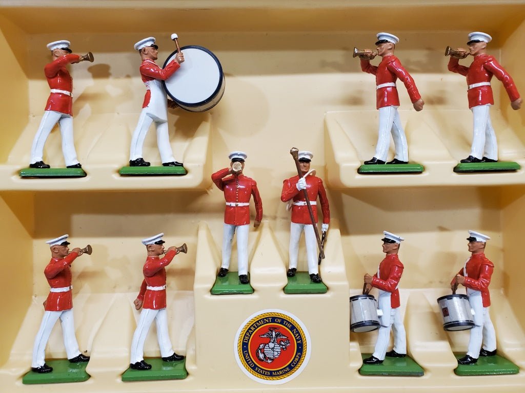 US Marine Corps Set of 10 Hand Painted Models In Box [34320 - Cactus Jax Unique Collectibles