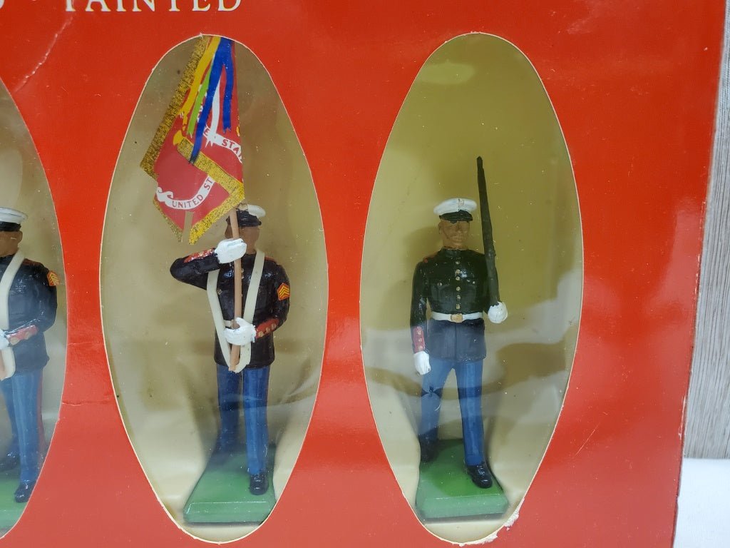 Vintage Boxed Set Hand Painted Britains U.S. Marine Corps - Cactus Jax Unique Collectibles
