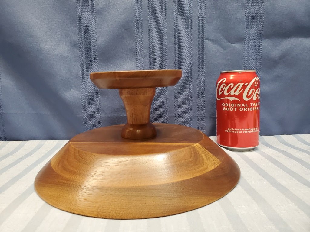 Wooden Solid Walnut Ozark Walnutware Hand Turned Pedestal Bowl 10 x 5" - Cactus Jax Unique Collectibles