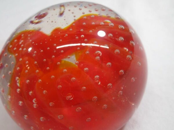 Altaglass Made Canada Art Glass Orange Paperweight (82324 - Image 3