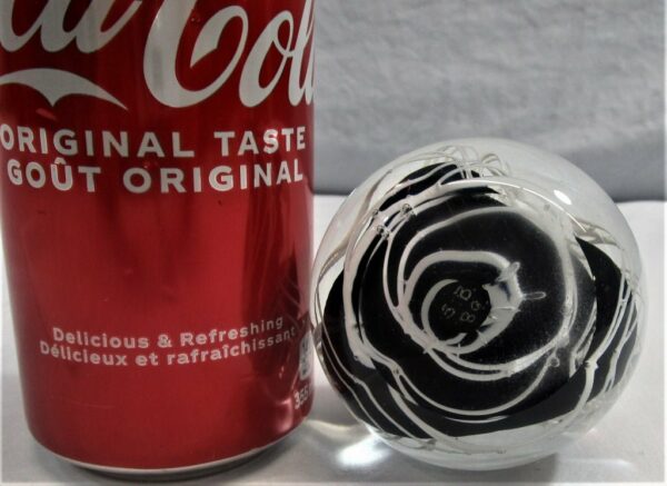 Art Glass Black & White Paperweight (82357 - Image 5