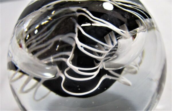 Art Glass Black & White Paperweight (82357 - Image 4