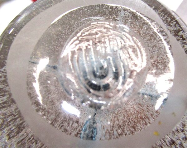 Art Glass Paperweight Stamped on Bottom   [82321 - Image 3