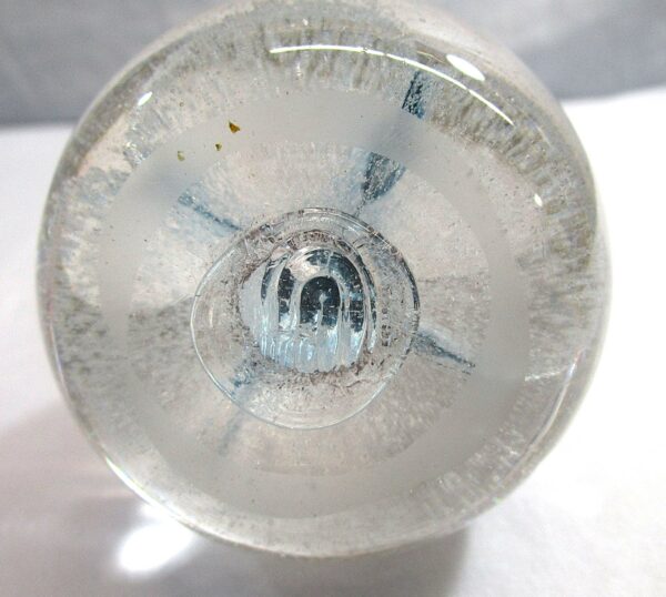 Art Glass Paperweight Stamped on Bottom   [82321 - Image 2