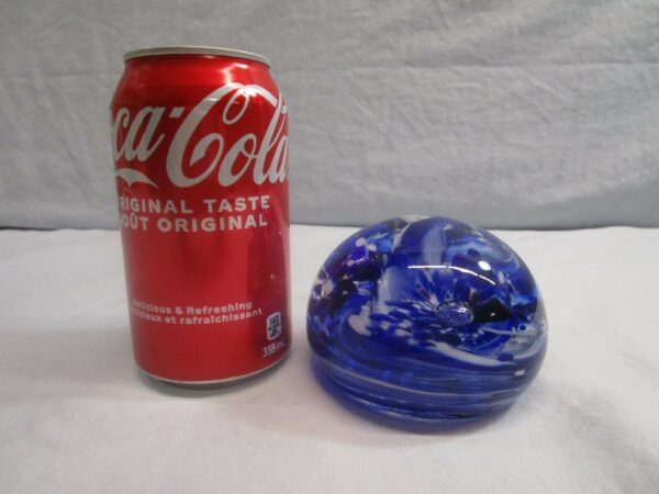 Blue Swirl Art Glass Paperweight  [82317 - Image 3