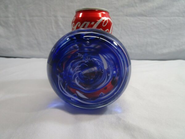 Blue Swirl Art Glass Paperweight  [82317 - Image 4