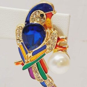 Crystal Bird Brooch