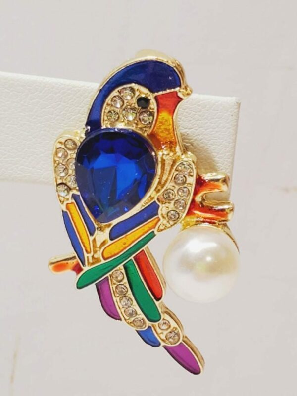 Crystal Bird Brooch