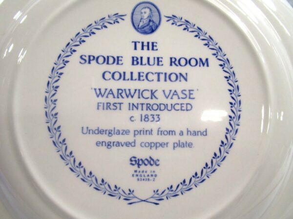 Spode blue White Plate
