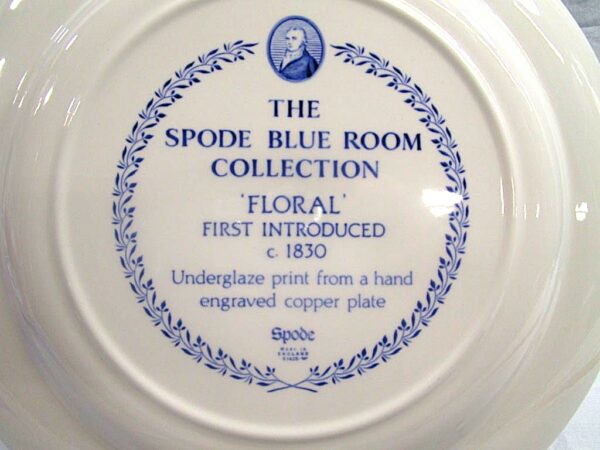 Spode Blue Room Transfer Plate Floral (82601) 10" - Image 3