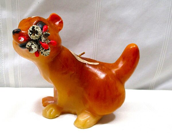 vintage squirrel figural candle